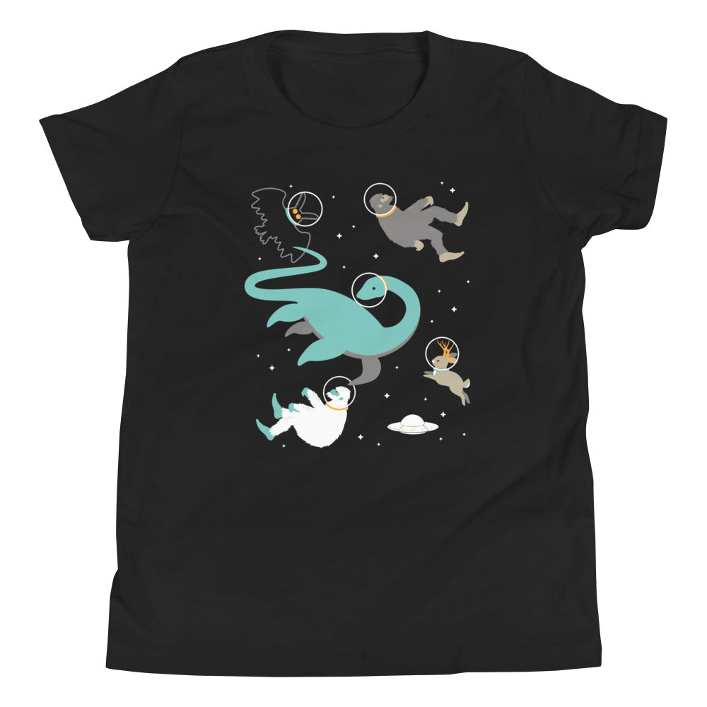 Cryptids In Space Kid's Youth Tee Hoodie, Sweatshirt | CoreVibeTees.com (Image 1)