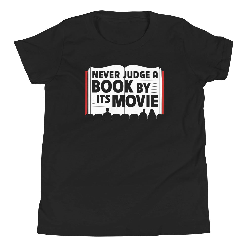 Never Judge A Book By Its Movie Kid's Youth Tee Hoodie, Sweatshirt | CoreVibeTees.com (Image 1)