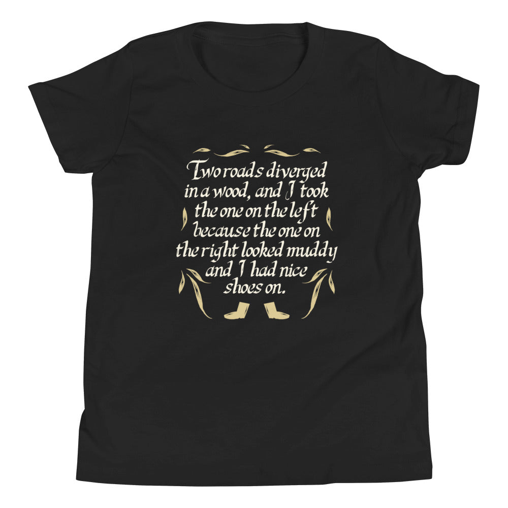 Two Roads Diverged Kid's Youth Tee Hoodie, Sweatshirt | CoreVibeTees.com (Image 2)