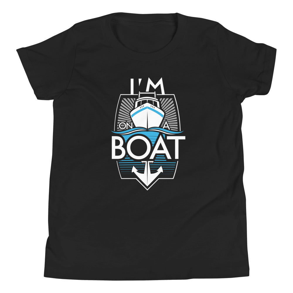 I'm On A Boat Kid's Youth Tee Hoodie, Sweatshirt | CoreVibeTees.com (Image 2)