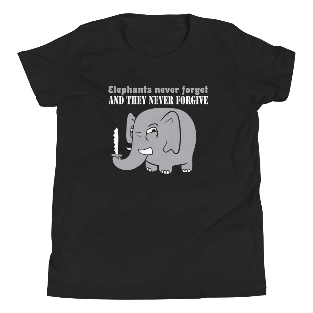 Elephants Never Forgive Kid's Youth Tee Hoodie, Sweatshirt | CoreVibeTees.com (Image 2)