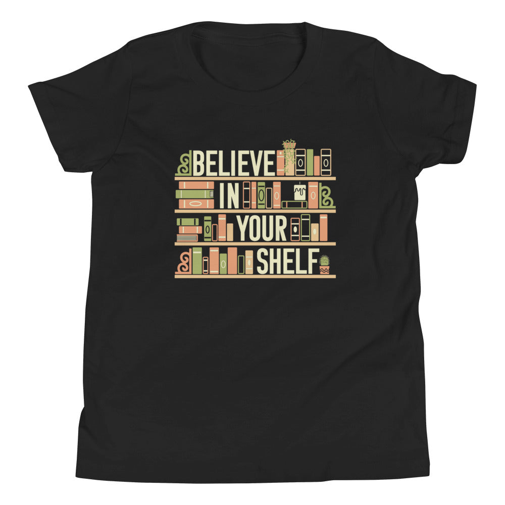 Believe In Your Shelf Kid's Youth Tee Hoodie, Sweatshirt | CoreVibeTees.com (Image 2)
