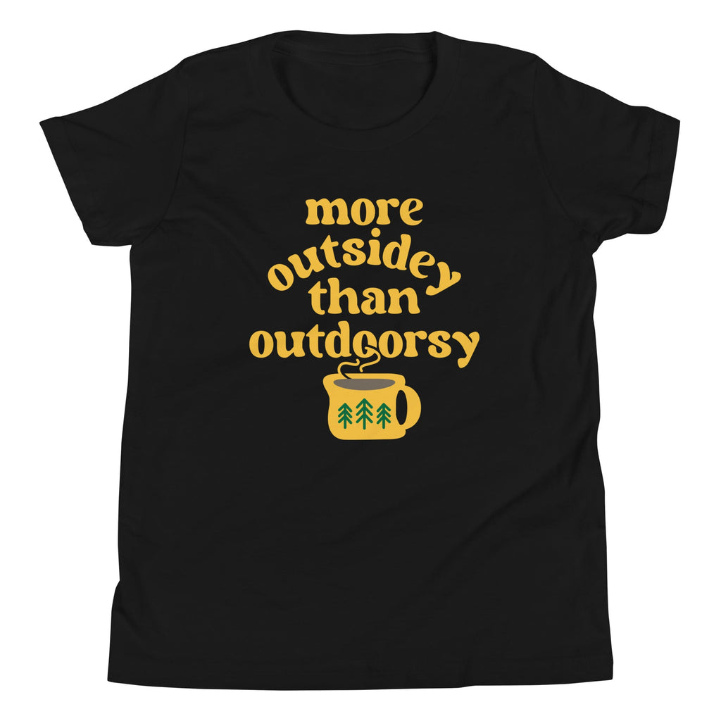 More Outsidey Than Outdoorsy Kid's Youth Tee Hoodie, Sweatshirt | CoreVibeTees.com (Image 2)