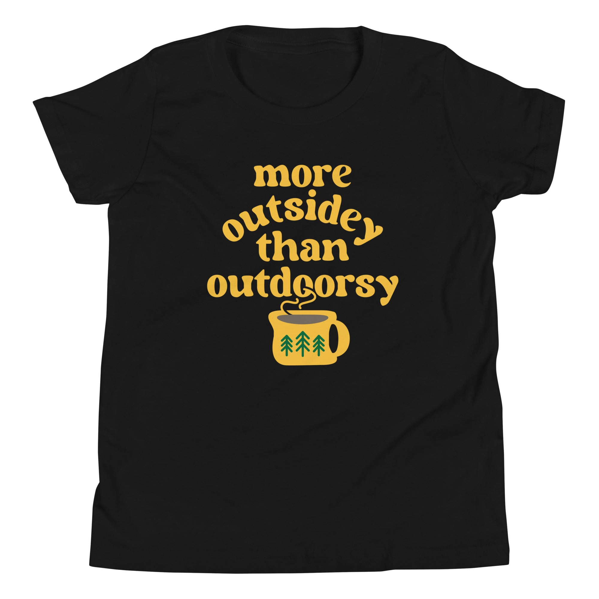 More Outsidey Than Outdoorsy Kid's Youth Tee Hoodie, Sweatshirt | CoreVibeTees.com (Image 2)