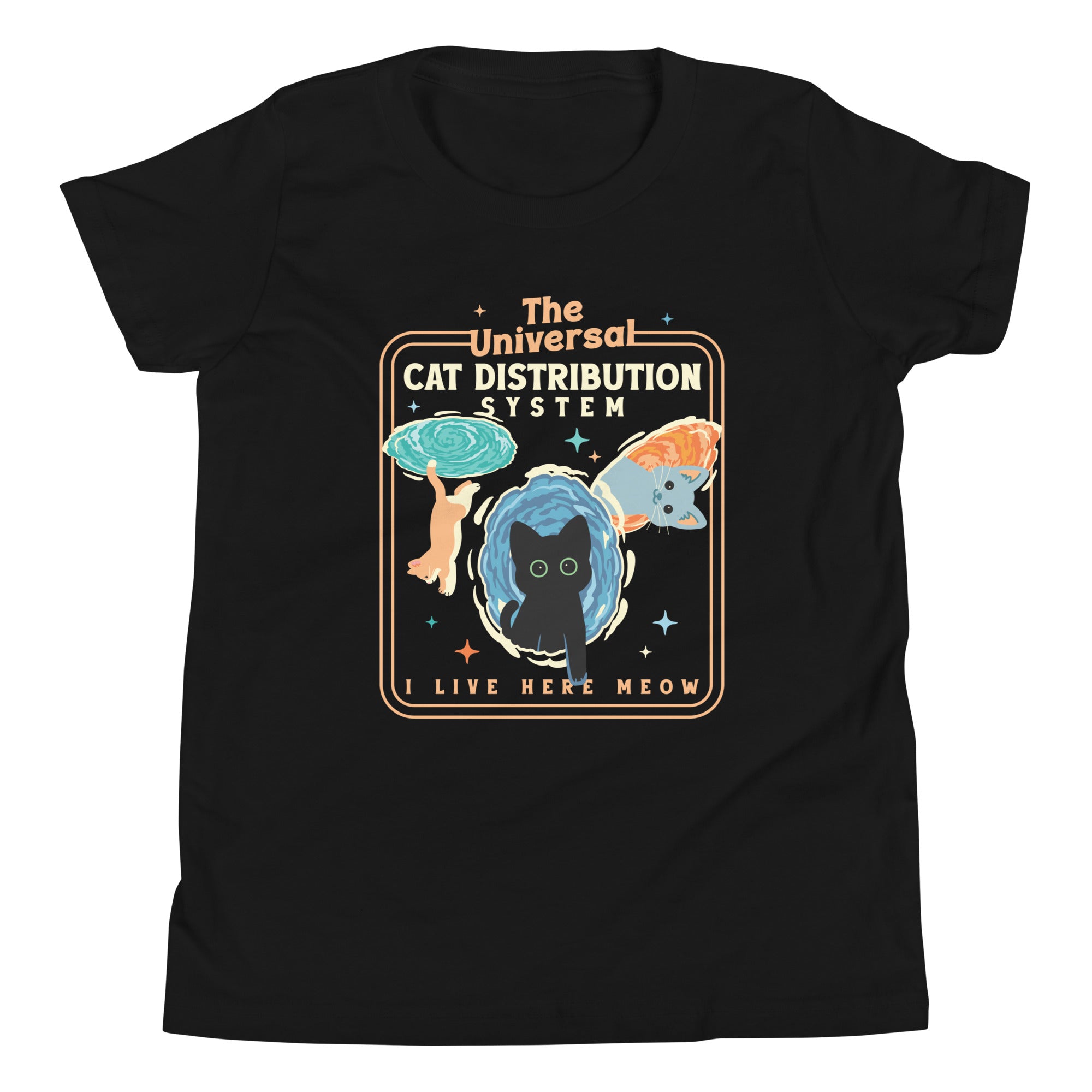 The Universal Cat Distribution System Kid's Youth Tee Hoodie, Sweatshirt | CoreVibeTees.com (Image 1)