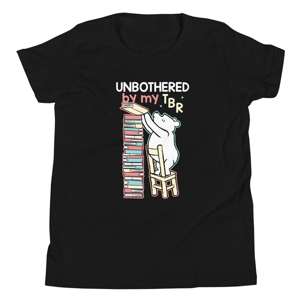 Unbothered By My TBR Kid's Youth Tee Hoodie, Sweatshirt | CoreVibeTees.com (Image 1)