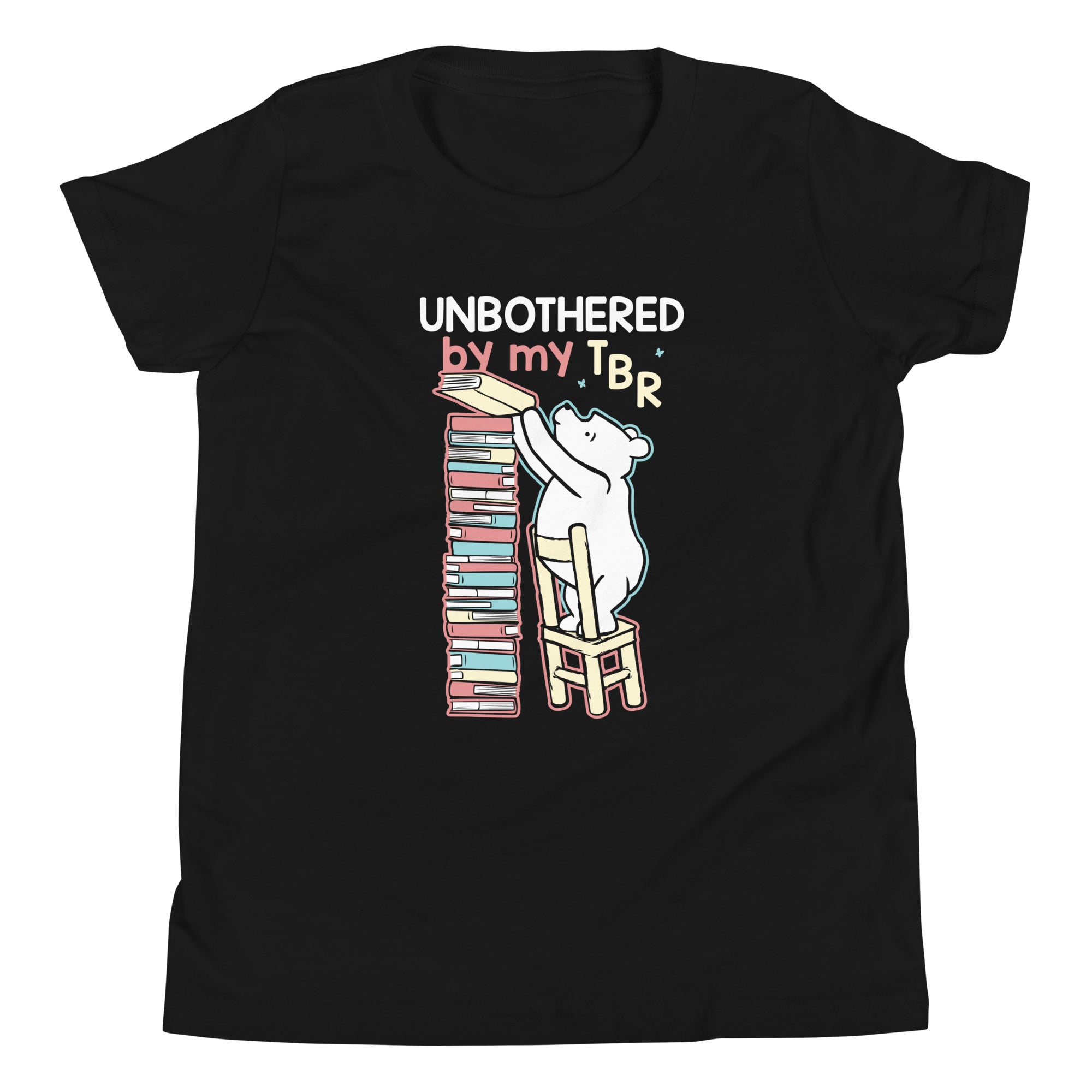 Unbothered By My TBR Kid's Youth Tee Hoodie, Sweatshirt | CoreVibeTees.com (Image 1)