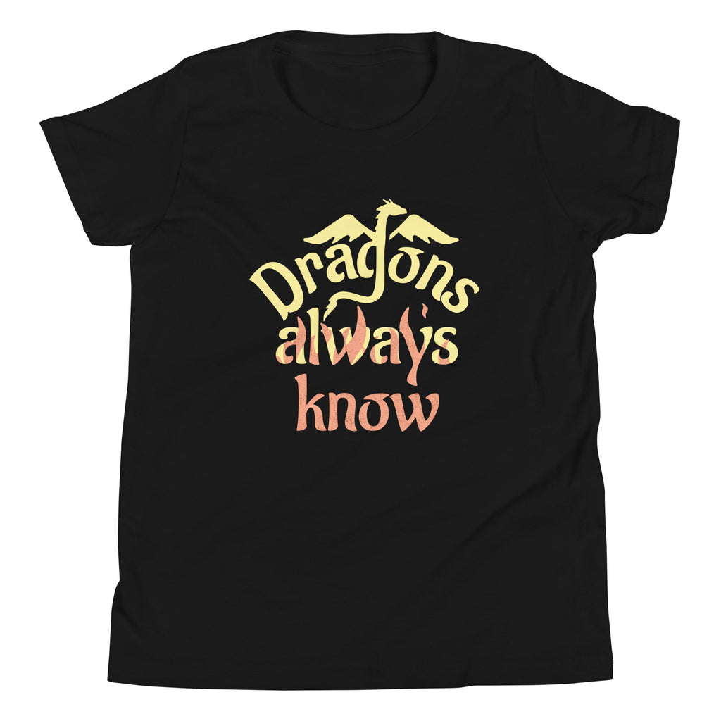 Dragons Always Know Kid's Youth Tee Hoodie, Sweatshirt | CoreVibeTees.com (Image 2)