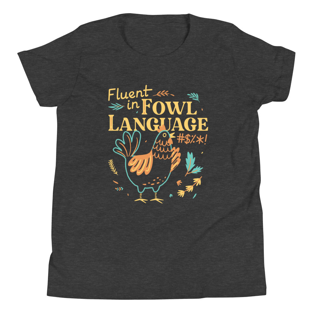 Fluent In Fowl Language Kid's Youth Tee Hoodie, Sweatshirt | CoreVibeTees.com (Image 1)