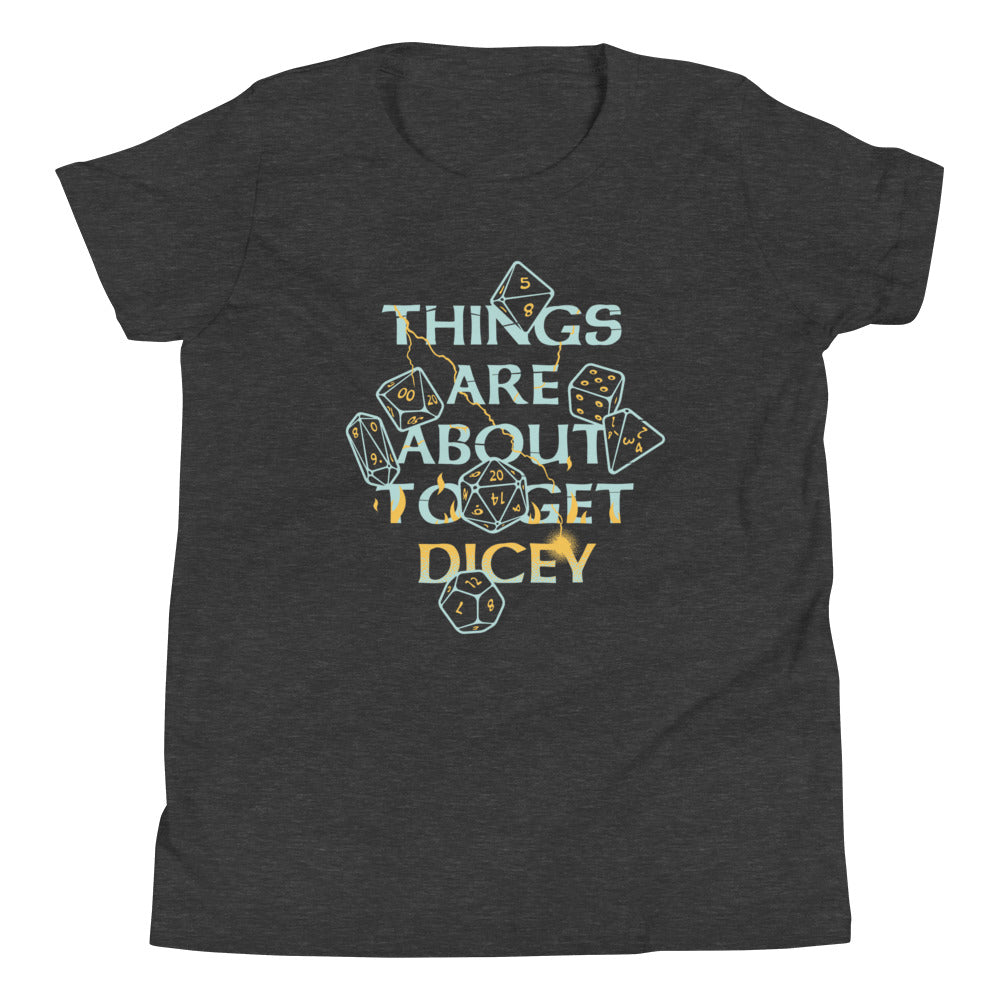 Things Are About To Get Dicey Kid's Youth Tee Hoodie, Sweatshirt | CoreVibeTees.com (Image 3)
