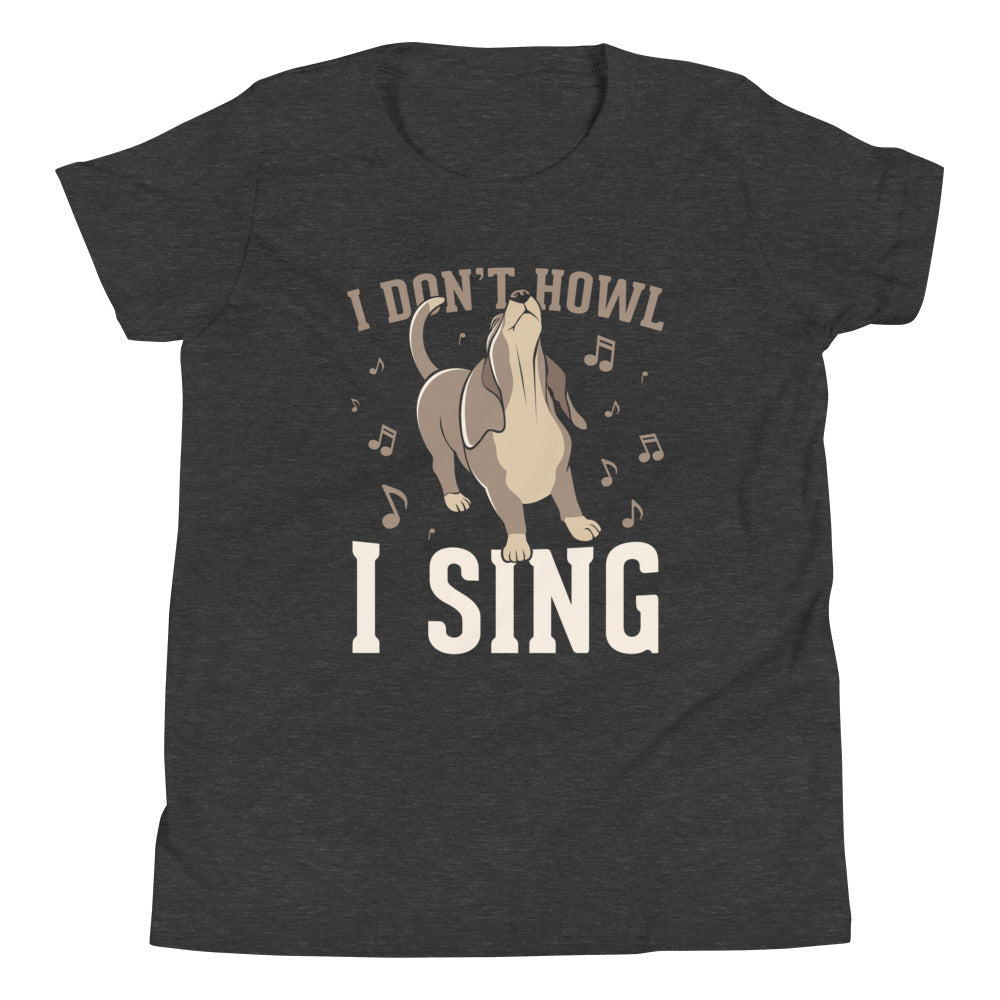I Don't Howl I Sing Kid's Youth Tee Hoodie, Sweatshirt | CoreVibeTees.com (Image 3)