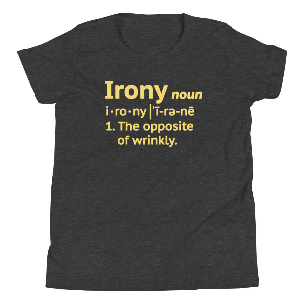 Irony Definition Kid's Youth Tee Hoodie, Sweatshirt | CoreVibeTees.com (Image 4)