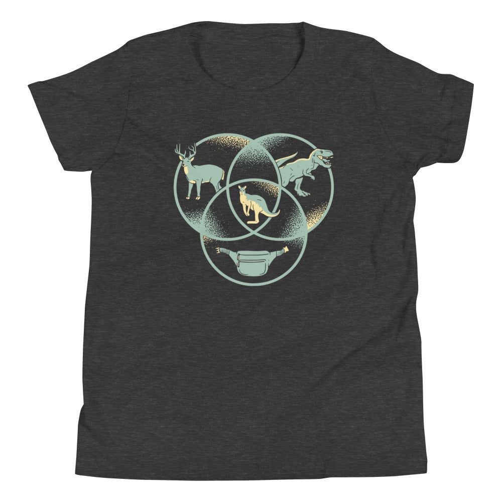 Kangaroo Venn Diagram Kid's Youth Tee Hoodie, Sweatshirt | CoreVibeTees.com (Image 3)