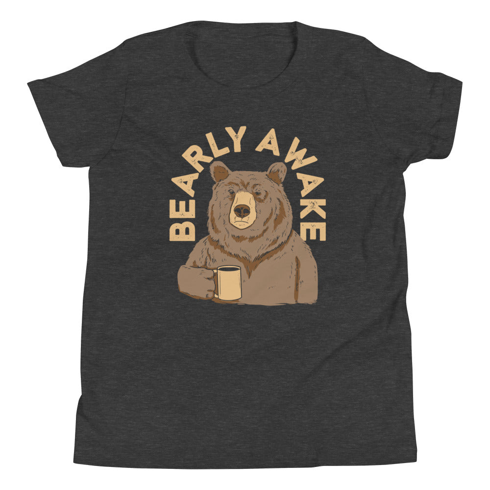 Bearly Awake Kid's Youth Tee Hoodie, Sweatshirt | CoreVibeTees.com (Image 3)