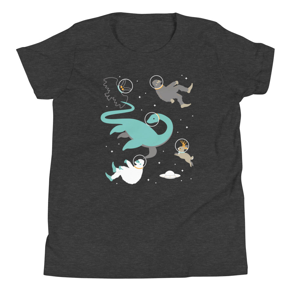 Cryptids In Space Kid's Youth Tee Hoodie, Sweatshirt | CoreVibeTees.com (Image 4)