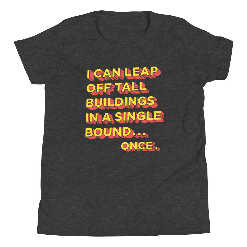 Tall Buildings In A Single Bound Kid's Youth Tee Hoodie, Sweatshirt | CoreVibeTees.com (Image 5)
