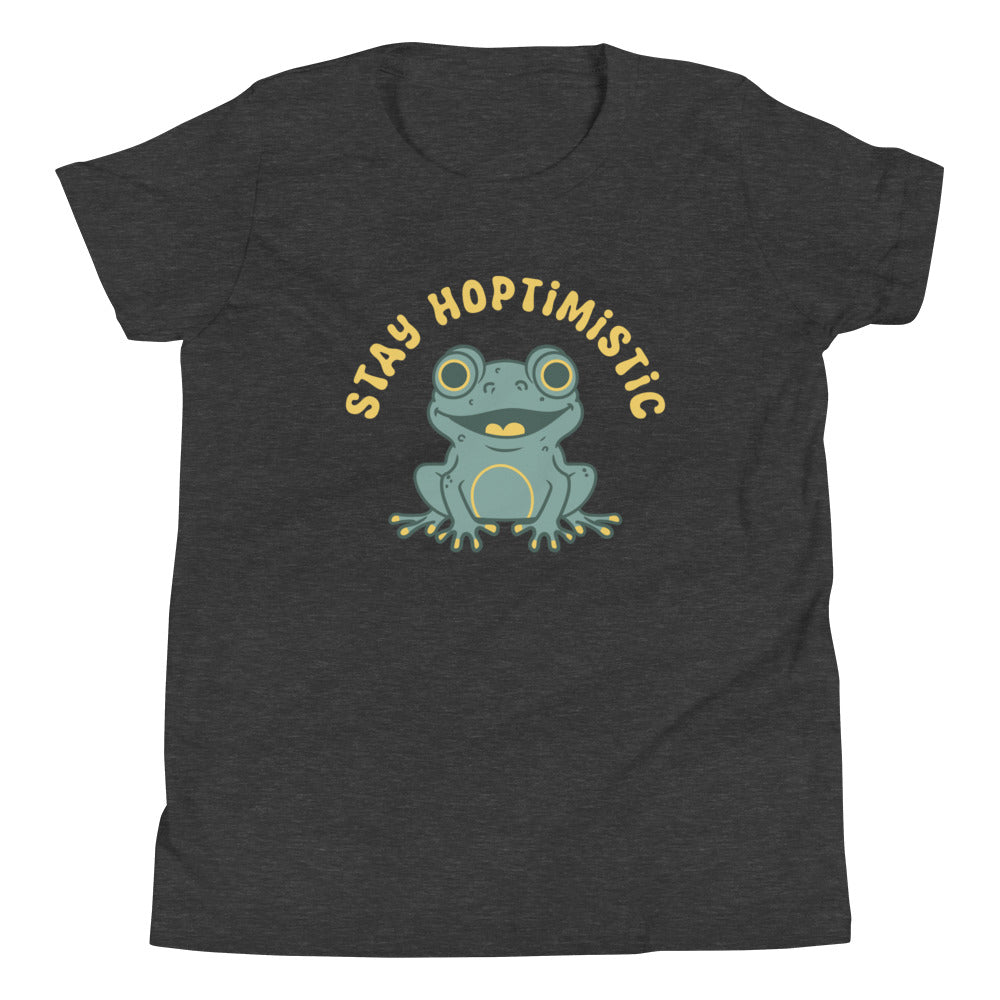 Stay Hoptimistic Kid's Youth Tee Hoodie, Sweatshirt | CoreVibeTees.com (Image 1)