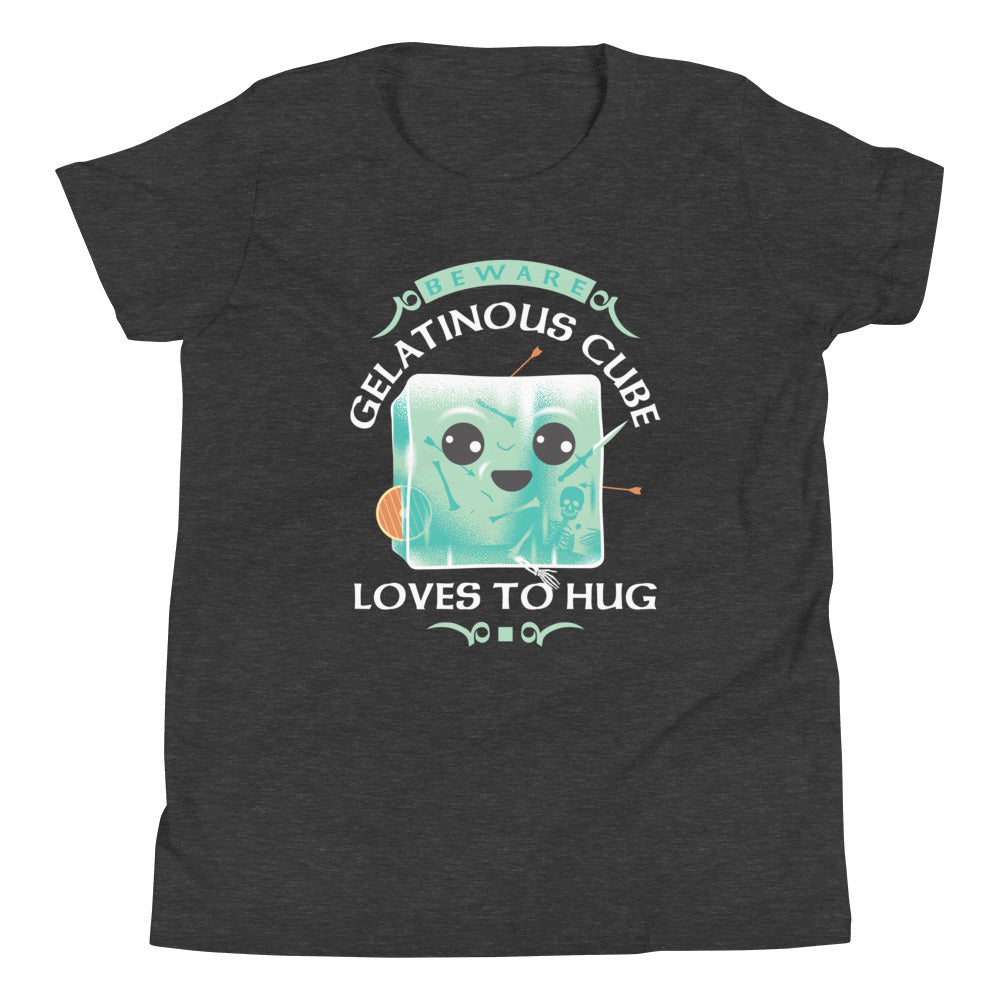 Gelatinous Cube Loves To Hug Kid's Youth Tee Hoodie, Sweatshirt | CoreVibeTees.com (Image 1)