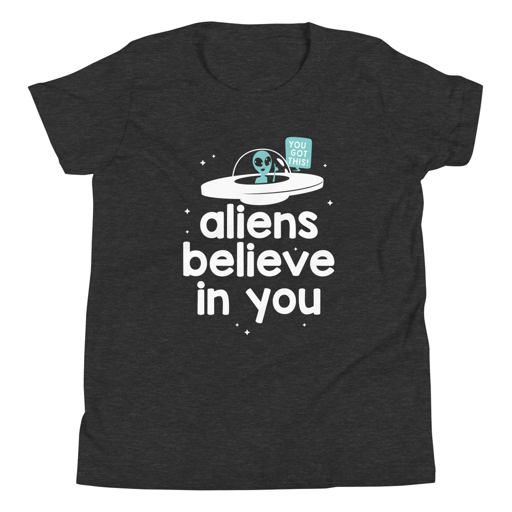 Aliens Believe In You Kid's Youth Tee Hoodie, Sweatshirt | CoreVibeTees.com (Image 5)