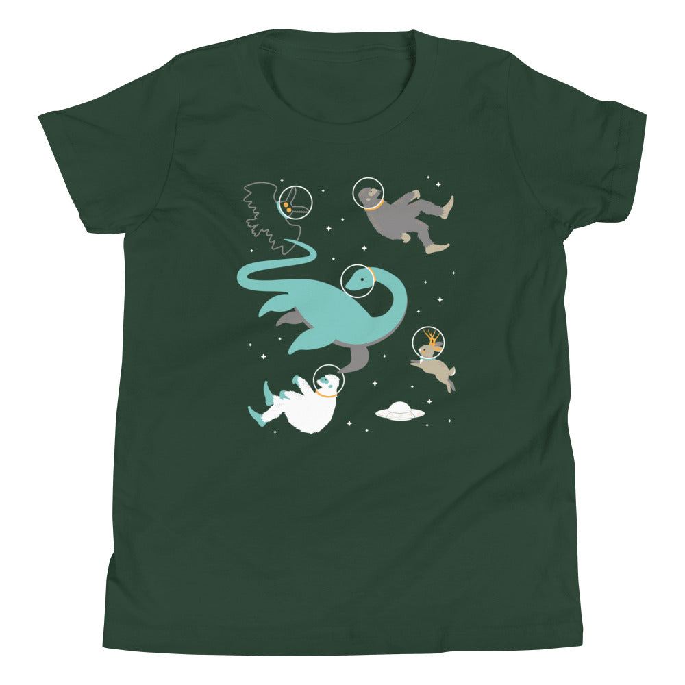Cryptids In Space Kid's Youth Tee Hoodie, Sweatshirt | CoreVibeTees.com (Image 3)
