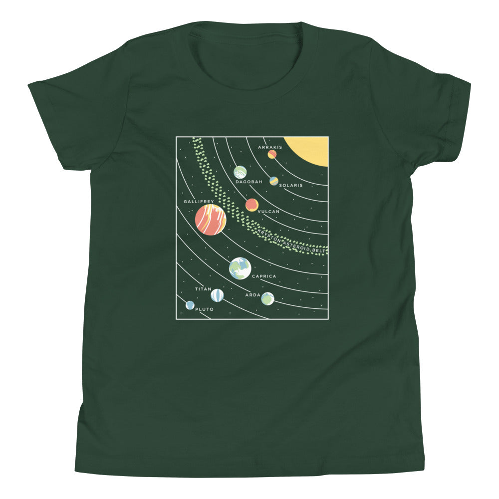 9 Planets Kid's Youth Tee Hoodie, Sweatshirt | CoreVibeTees.com (Image 3)