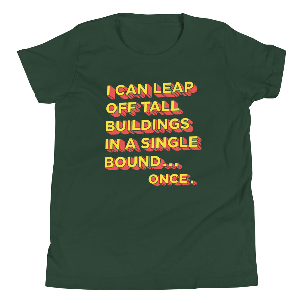 Tall Buildings In A Single Bound Kid's Youth Tee Hoodie, Sweatshirt | CoreVibeTees.com (Image 4)