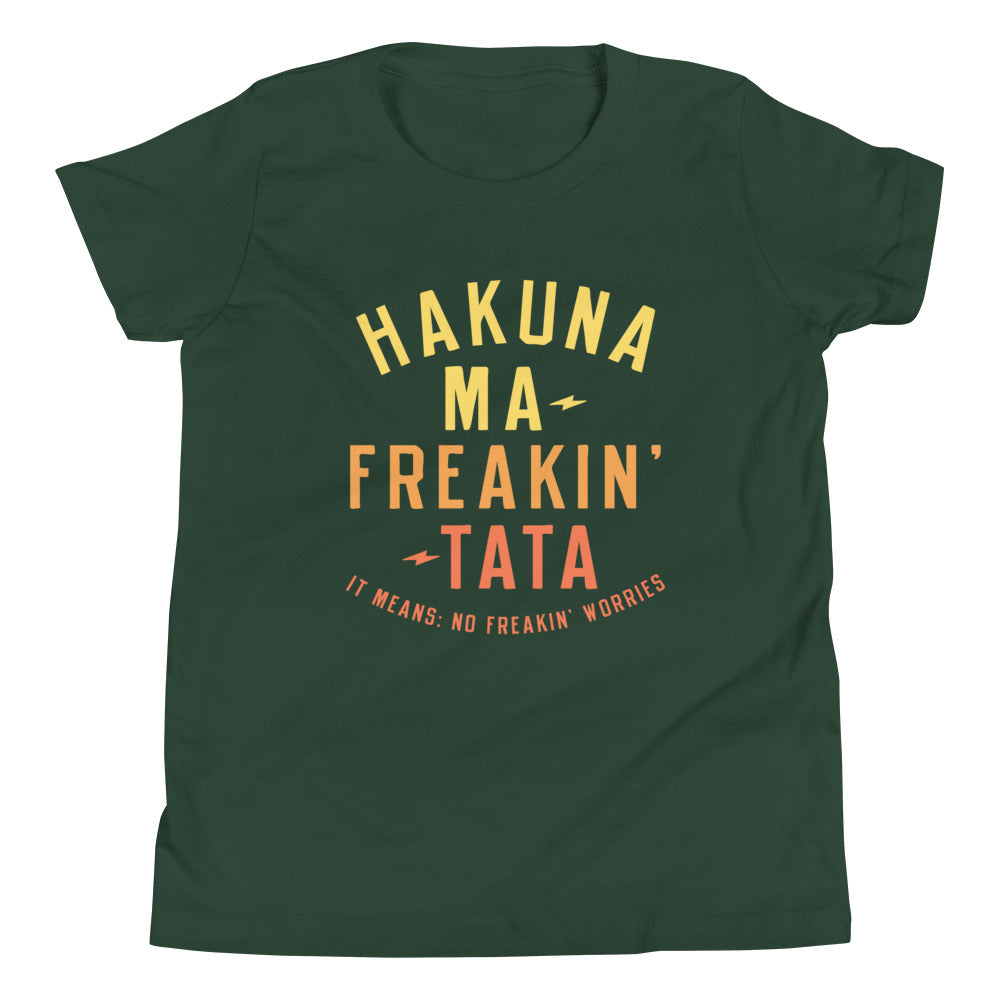 Hakuna Ma-Freakin-Tata Kid's Youth Tee Hoodie, Sweatshirt | CoreVibeTees.com (Image 3)