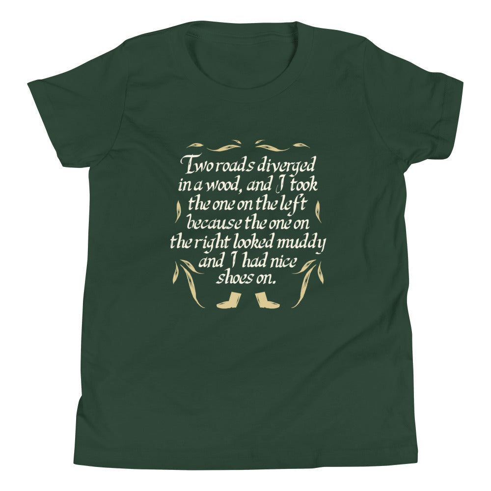 Two Roads Diverged Kid's Youth Tee Hoodie, Sweatshirt | CoreVibeTees.com (Image 4)
