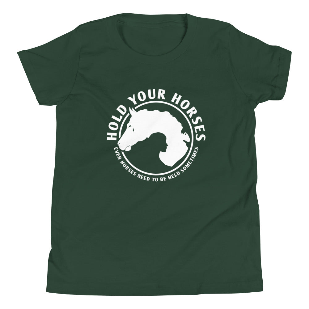 Hold Your Horses Kid's Youth Tee Hoodie, Sweatshirt | CoreVibeTees.com (Image 4)