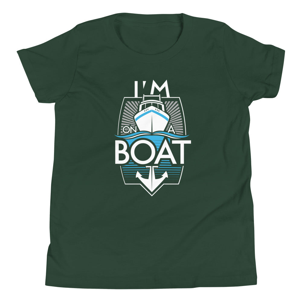 I'm On A Boat Kid's Youth Tee Hoodie, Sweatshirt | CoreVibeTees.com (Image 4)