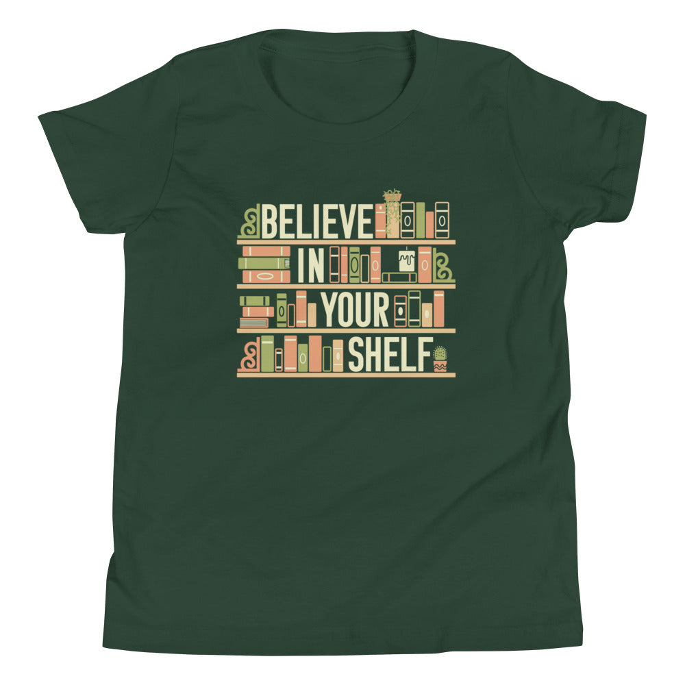 Believe In Your Shelf Kid's Youth Tee Hoodie, Sweatshirt | CoreVibeTees.com (Image 1)