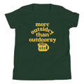 More Outsidey Than Outdoorsy Kid's Youth Tee Hoodie, Sweatshirt | CoreVibeTees.com (Image 1)