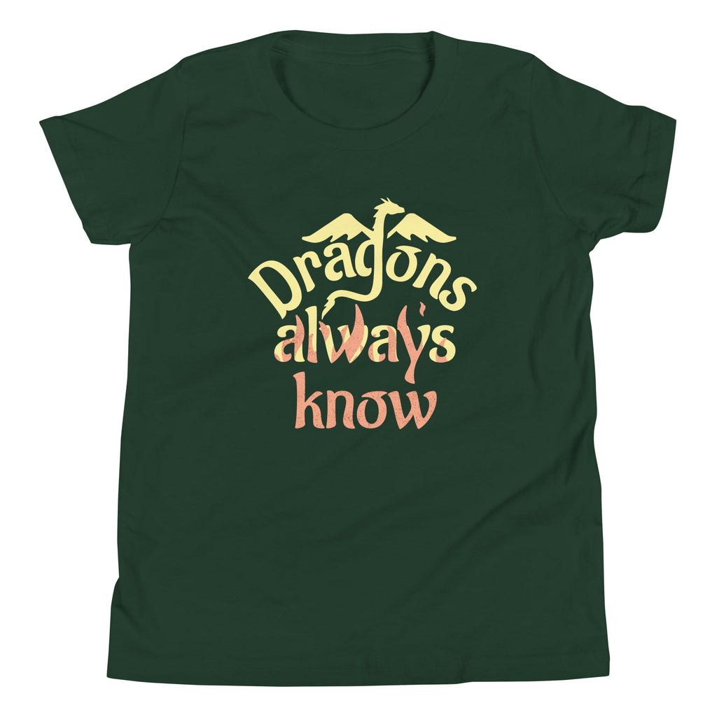 Dragons Always Know Kid's Youth Tee Hoodie, Sweatshirt | CoreVibeTees.com (Image 1)