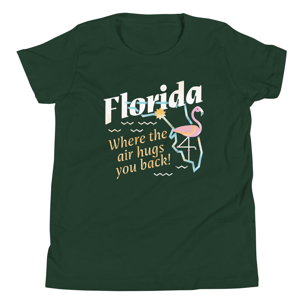 Florida Where The Air Hugs You Back Kid's Youth Tee