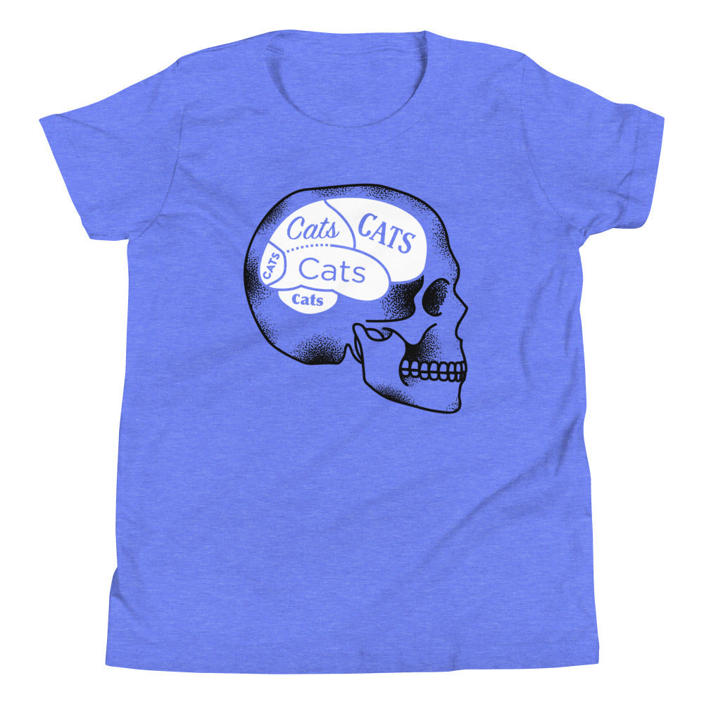 Cats On The Brain Kid's Youth Tee Hoodie, Sweatshirt | CoreVibeTees.com (Image 4)