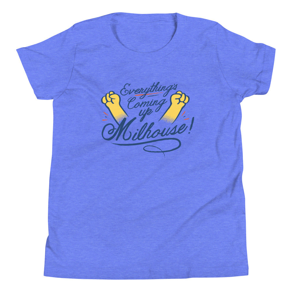 Everything's Coming Up Milhouse! Kid's Youth Tee Hoodie, Sweatshirt | CoreVibeTees.com (Image 2)