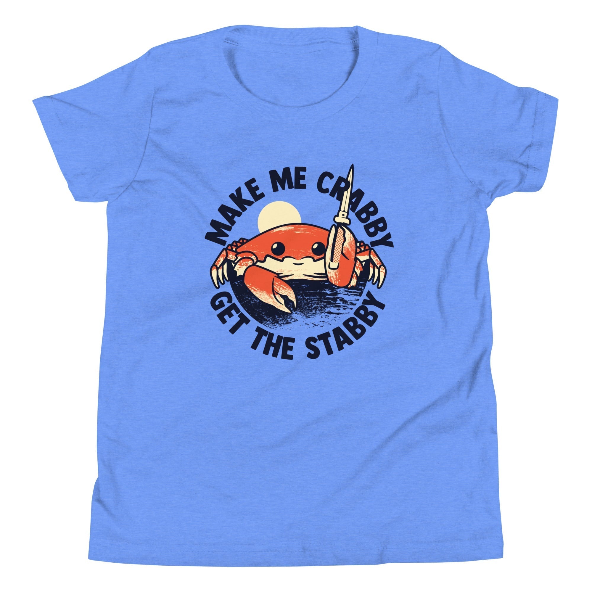 Make Me Crabby Get The Stabby Kid's Youth Tee Hoodie, Sweatshirt | CoreVibeTees.com (Image 1)