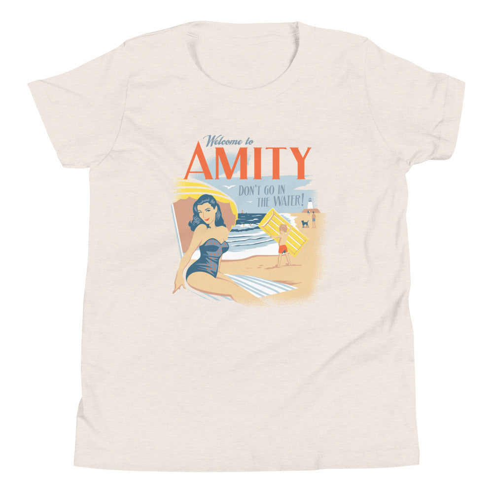 Welcome To Amity Kid's Youth Tee Hoodie, Sweatshirt | CoreVibeTees.com (Image 3)
