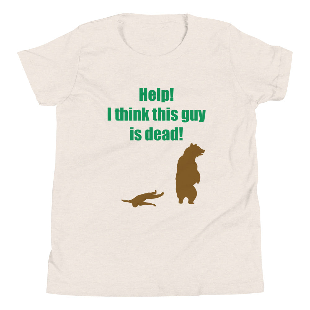 Help! I Think This Guy Is Dead! Kid's Youth Tee Hoodie, Sweatshirt | CoreVibeTees.com (Image 3)