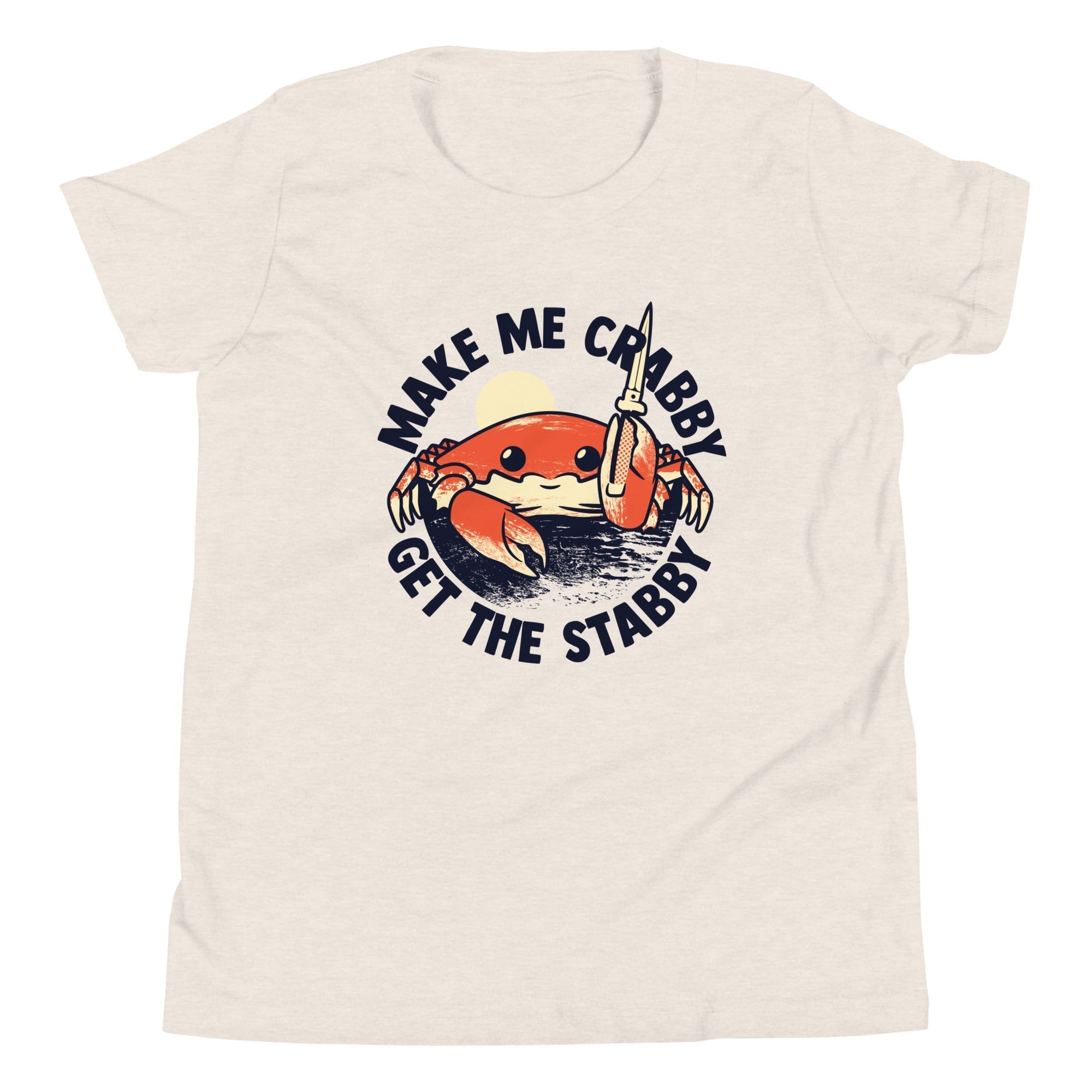 Make Me Crabby Get The Stabby Kid's Youth Tee Hoodie, Sweatshirt | CoreVibeTees.com (Image 4)