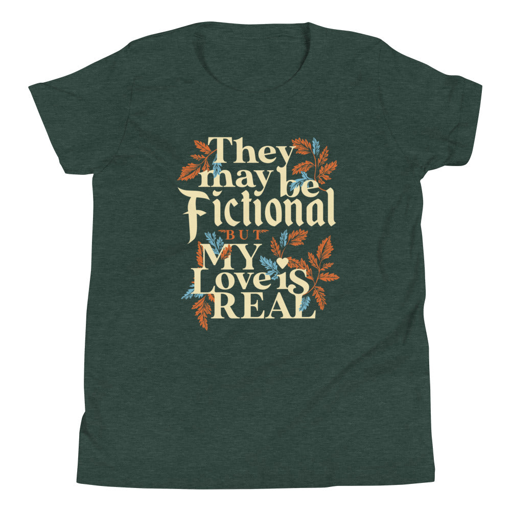 They May Be Fictional But My Love Is Real Kid's Youth Tee Hoodie, Sweatshirt | CoreVibeTees.com (Image 3)