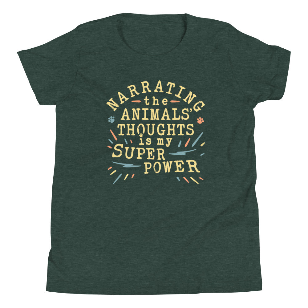 Narrating The Animals Thoughts Kid's Youth Tee Hoodie, Sweatshirt | CoreVibeTees.com (Image 5)