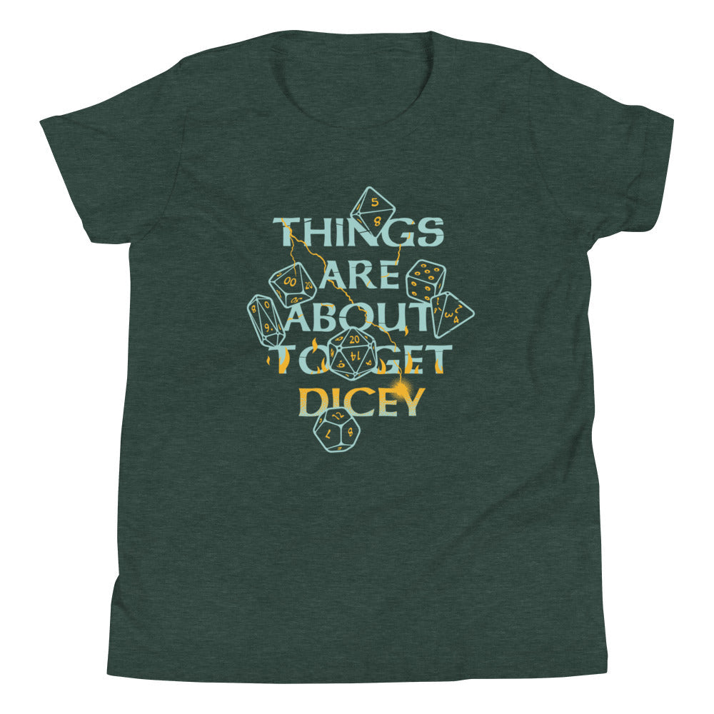 Things Are About To Get Dicey Kid's Youth Tee Hoodie, Sweatshirt | CoreVibeTees.com (Image 4)