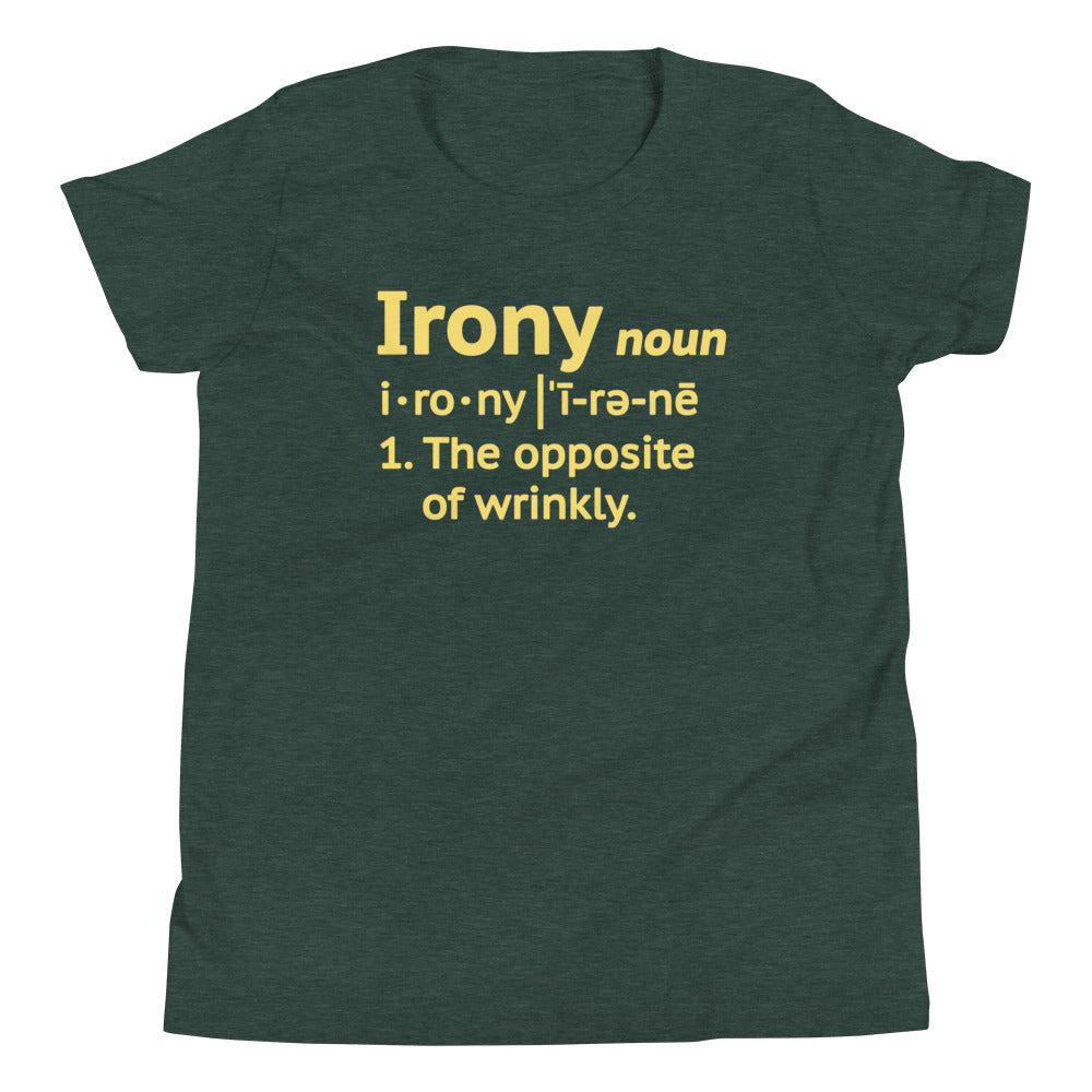 Irony Definition Kid's Youth Tee Hoodie, Sweatshirt | CoreVibeTees.com (Image 5)