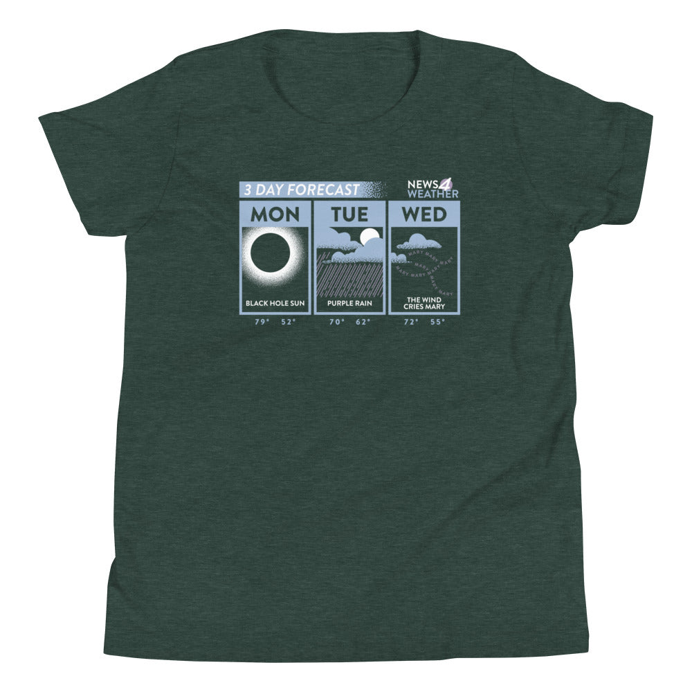 3 Day Forecast Kid's Youth Tee Hoodie, Sweatshirt | CoreVibeTees.com (Image 4)