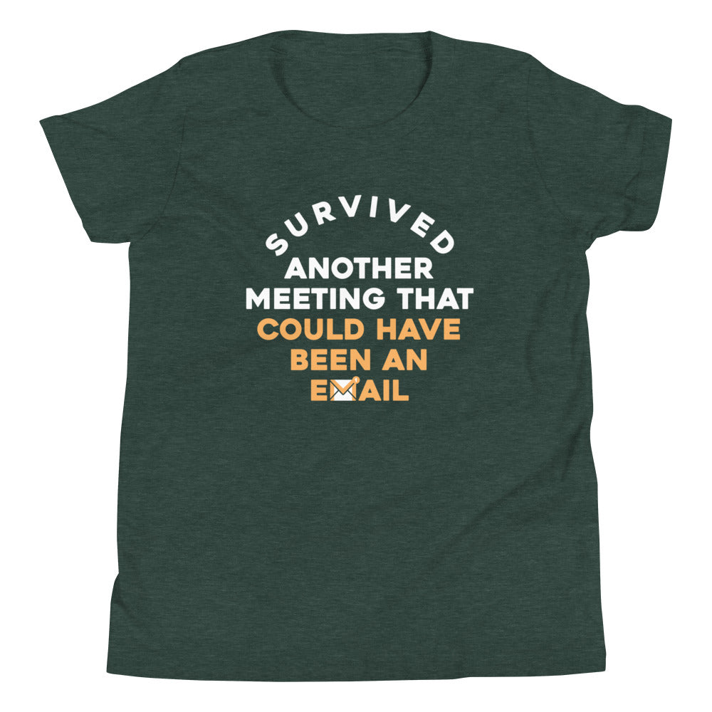 Survived Another Meeting Kid's Youth Tee Hoodie, Sweatshirt | CoreVibeTees.com (Image 5)