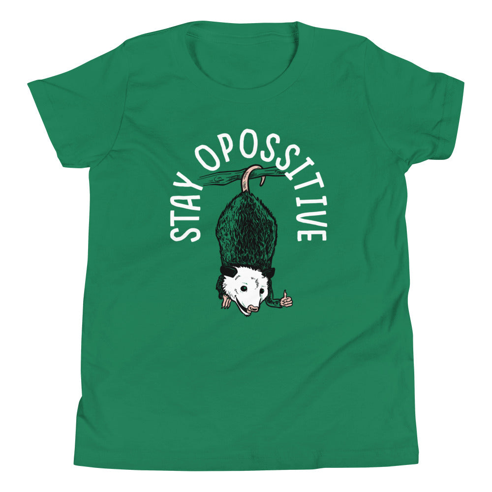 Stay Opossitive Kid's Youth Tee Hoodie, Sweatshirt | CoreVibeTees.com (Image 3)