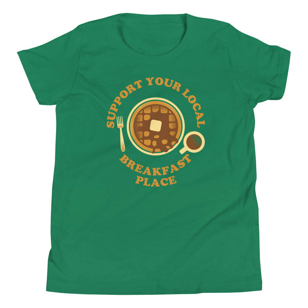 Support Your Local Breakfast Place Kid's Youth Tee Hoodie, Sweatshirt | CoreVibeTees.com (Image 5)
