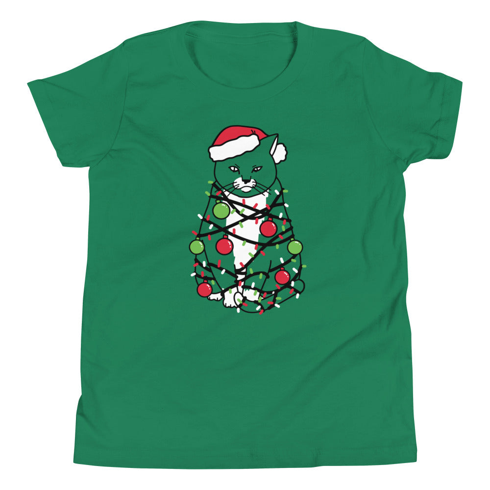 Meowy Christmas Kid's Youth Tee Hoodie, Sweatshirt | CoreVibeTees.com (Image 2)