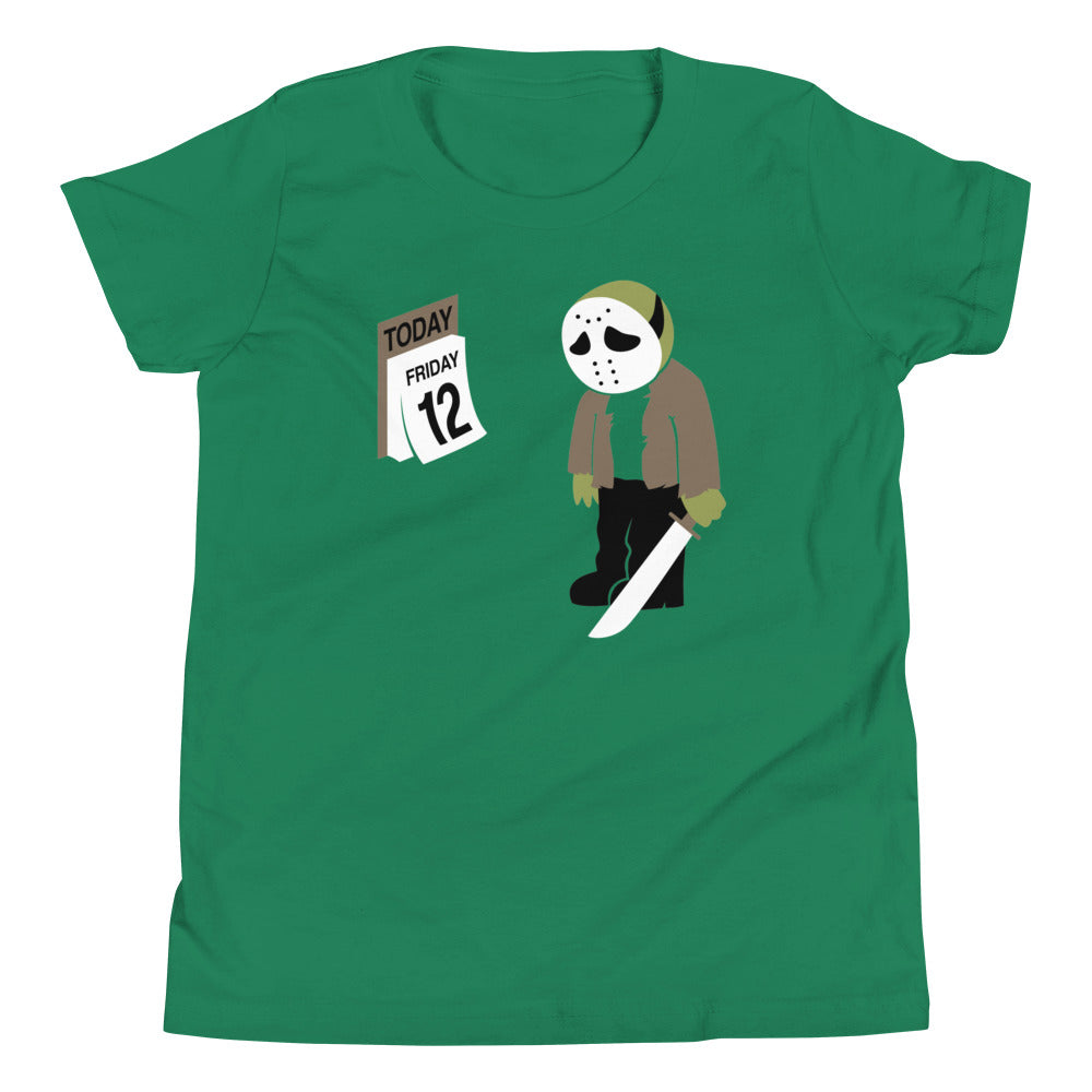 Friday the 12th Kid's Youth Tee Hoodie, Sweatshirt | CoreVibeTees.com (Image 1)